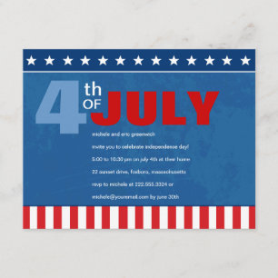 Fourth av det Juli partyet Inbjudningar