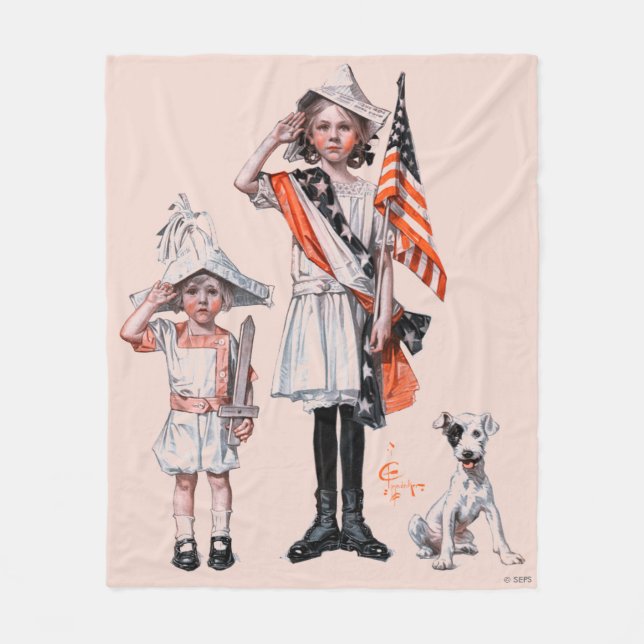 Fourth av Juli Fleecefilt (Framsidan)