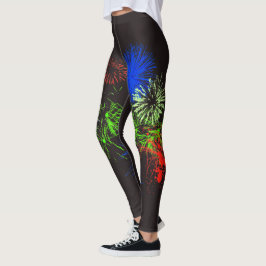 Fourth av Juli fyrverkerier Leggings