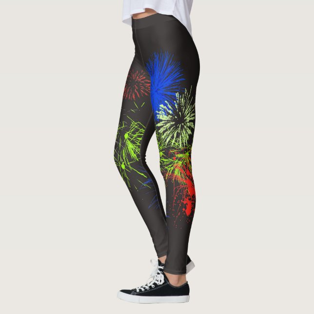Fourth av Juli fyrverkerier Leggings (Vänster)