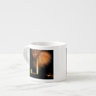 Fourth av Juli, fyrverkerivisning, horisont Espressomugg
