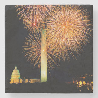 Fourth av Juli, fyrverkerivisning, horisont Stenunderlägg