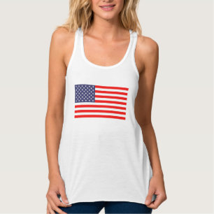 Fourth av Juli kvinna tanktop med amerikanska Linne Med Racerback