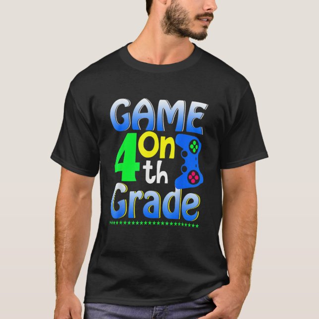 Fourth Grade Back To School Video Gamer Game On 4t T Shirt (Framsida)