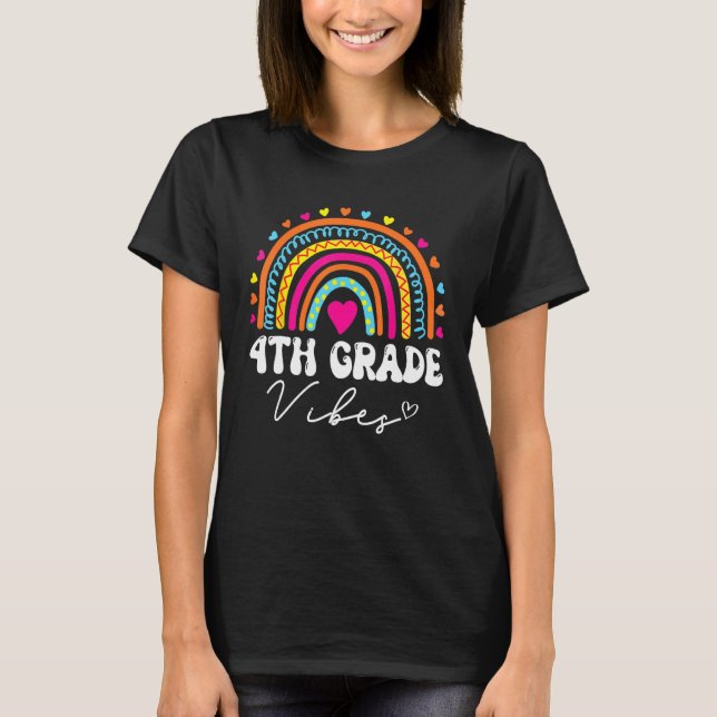 Fourth Grade Rainbow Girls Boys Teacher Team 4th G T Shirt (Framsida)