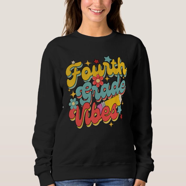 Fourth Grade Vibes Back To School 4th Grade Teache T Shirt (Framsida)