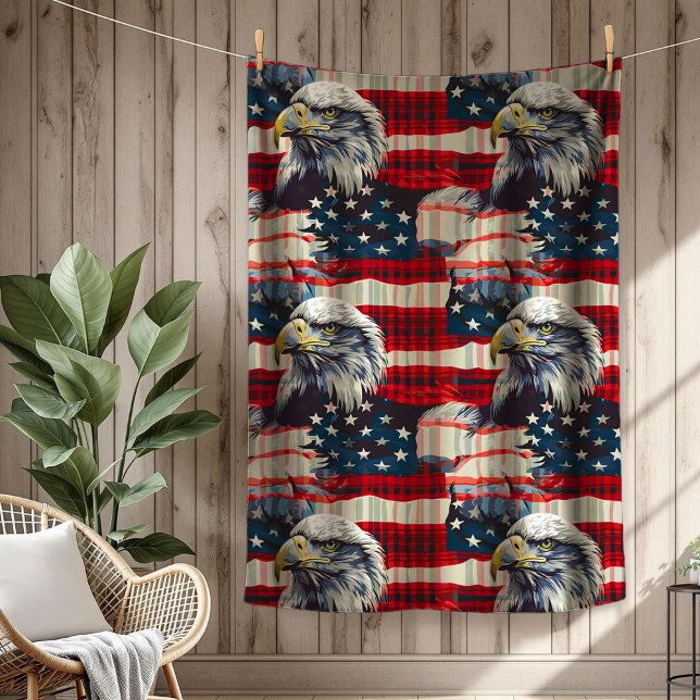 Fourth of July Blanket Eagle Glory for Patriots Fleecefilt (Fourth of July Blanket Eagle Glory for Patriots)