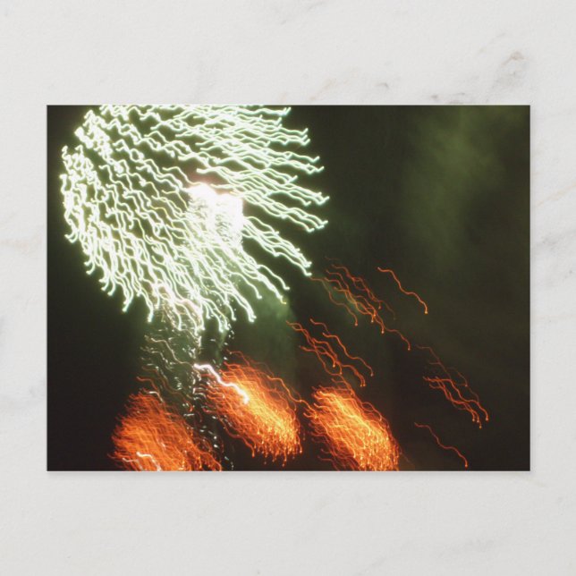 Fourth of July fireworks Vykort (Framsida)