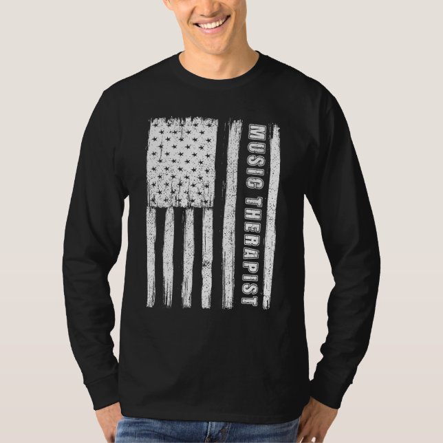 Fourth of July Shirts for Men American Flag musici T Shirt (Framsida)
