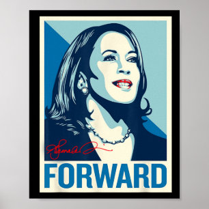 Foward Kamala Porträtt Poster
