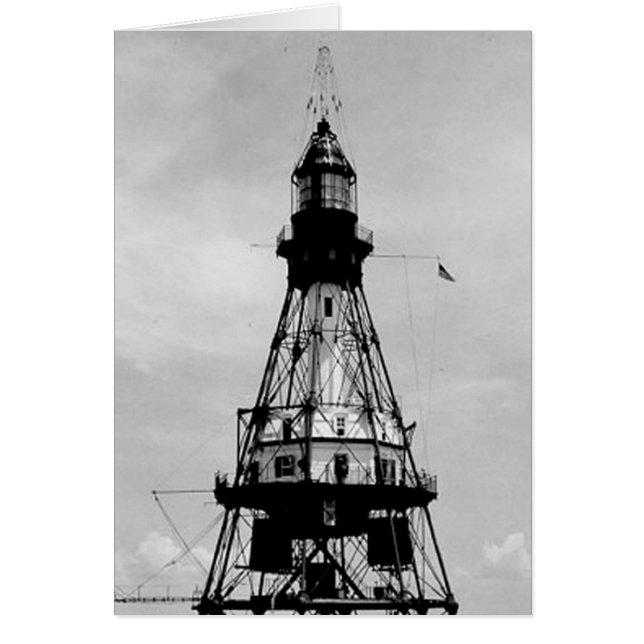 Fowey Sten Lighthouse Hälsningskort (Framsidan)