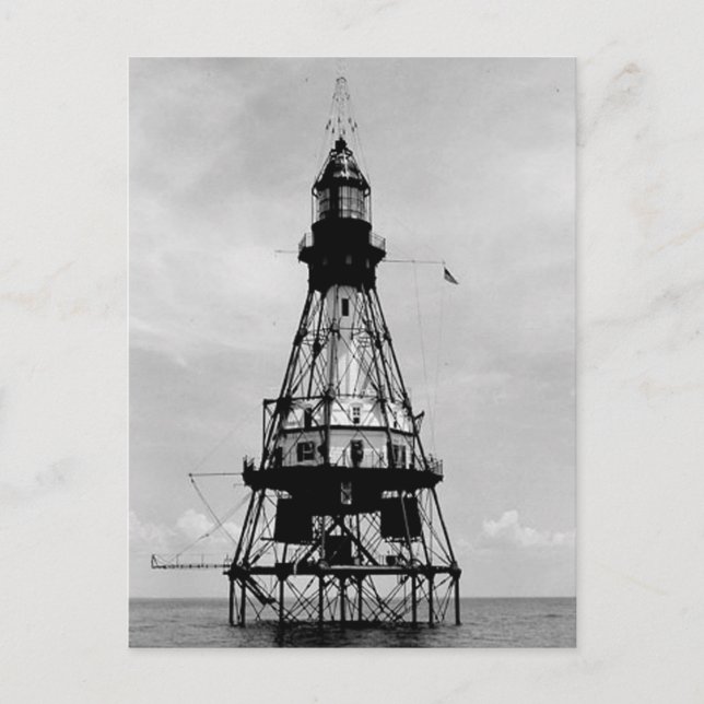 Fowey Sten Lighthouse Vykort (Framsida)