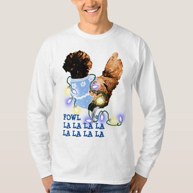 Fowl la la la Golden Laced polska T Shirt (Framsida)