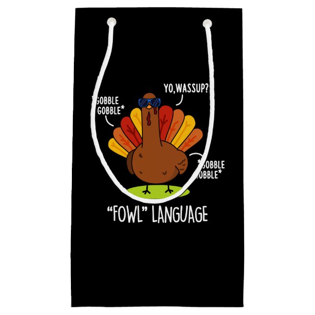 Fowl Language Underny Turkey Pun Mörk BG (Framsidan)
