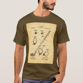Fowlers 1910 Golf Klubb Patent Art T Shirt