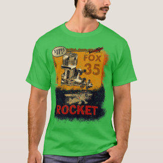 Fox 35-vintagars flygplansmotorer t shirt
