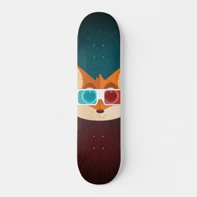 Fox - 3D Mini Skateboard Bräda 18,5 Cm (Framsida)