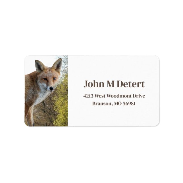 Fox Adress Adressetikett (Framsidan)