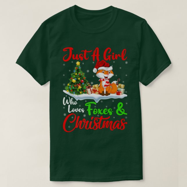 Fox Älskare är bara en flicka som Kärlek Foxes och T Shirt (Design framsida)