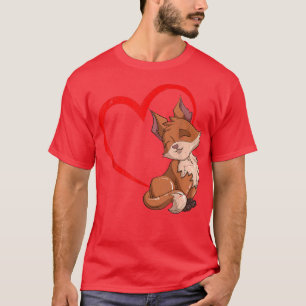 Fox Älskare Heart Forest Animal Lover Nature Wildl T Shirt