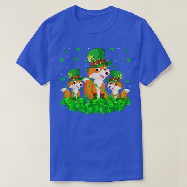 Fox Älskare Leprechaun Hat Fox St T Shirt (Design framsida)