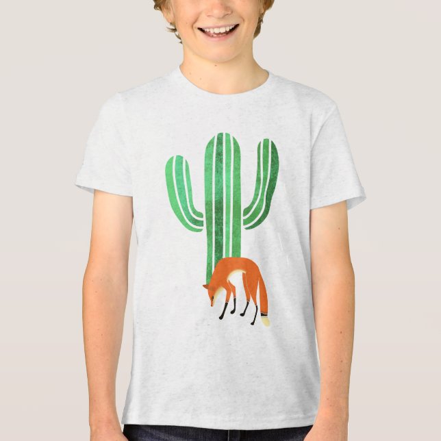 Fox and cactus t shirt (Framsida)