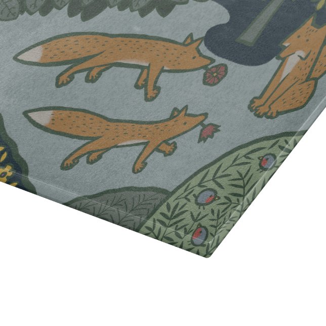 Fox and friends cutting board (Hörn)