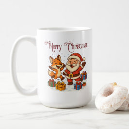 Fox and Santa Christmas Mug Kaffemugg
