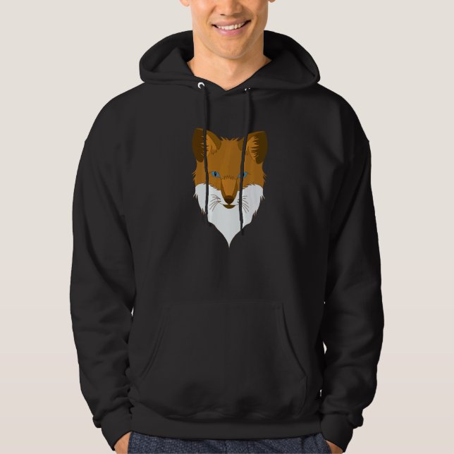 Fox Animal Coola Print Predator Hunter Motif Impri Hoodie (Framsida)