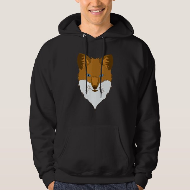 Fox Animal Coola Print Predator Hunter Motif Impri Hoodie (Framsida)