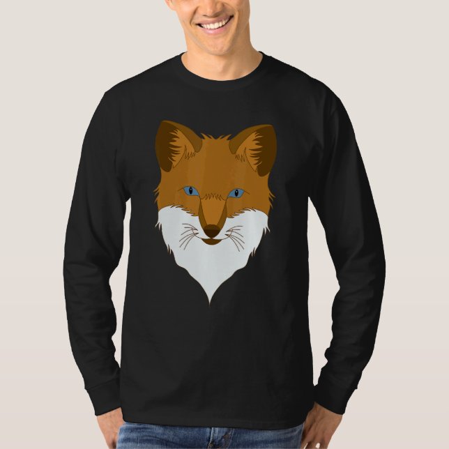 Fox Animal Coola Print Predator Hunter Motif Impri T Shirt (Framsida)