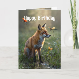 Fox Animal Nature Wildlife Art Kort