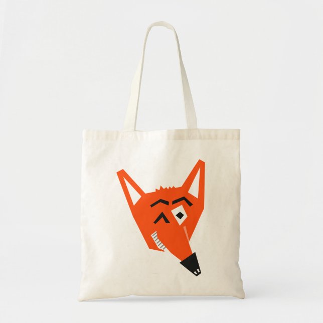 Fox Animal Tecknad Cunning Devious Evil Öga Tygkasse (Framsidan)