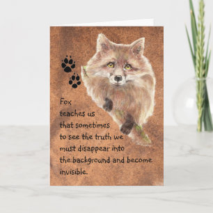 Fox, Animal Totem, Spirit Guide, symbol Kort