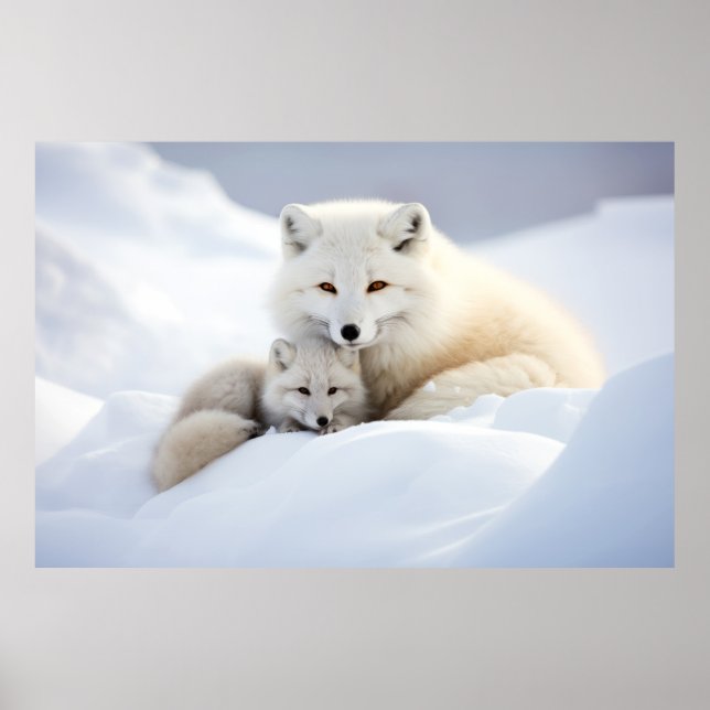 Fox Animal Vild Beauty Freedom Wilderness Wall Art Poster (Framsidan)