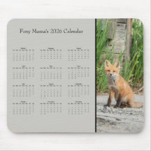 Fox - Anpassningsbar heldig kalender för 2026