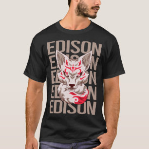 Fox Ansikte - Edison Namn T Shirt