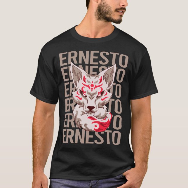 Fox Ansikte - Ernesto Namn T Shirt (Framsida)