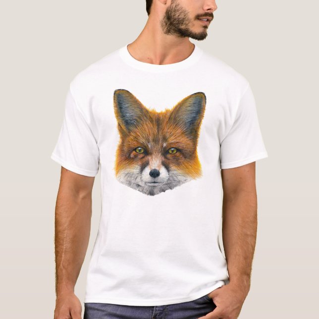 Fox ansikte - Färgning i akrylat T Shirt (Framsida)