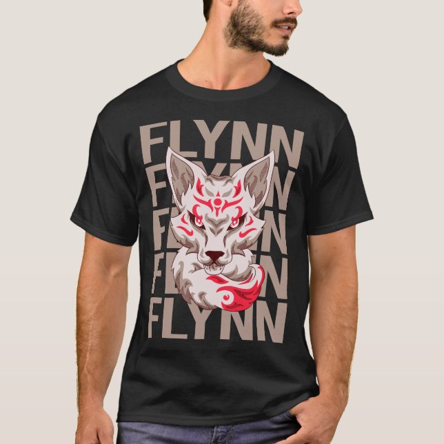 Fox Ansikte - Flynn Namn T Shirt (Framsida)