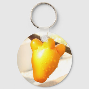 Fox Ansikte Fruit Keychain Nyckelring