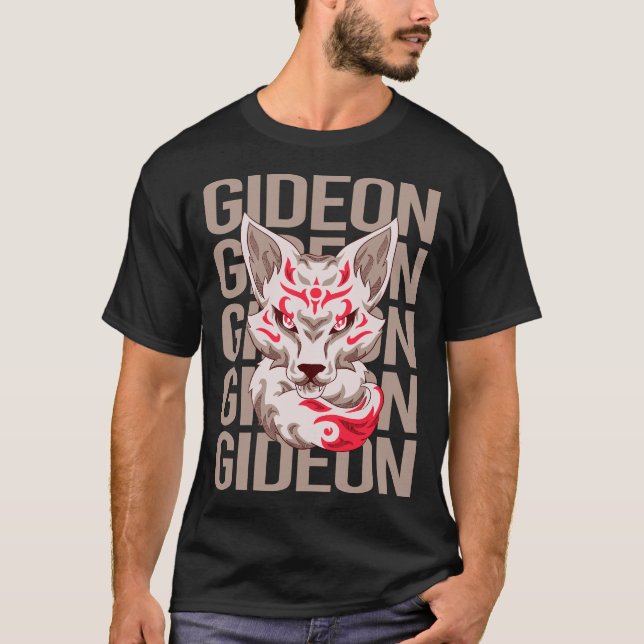Fox Ansikte - Gideon Namn T Shirt (Framsida)