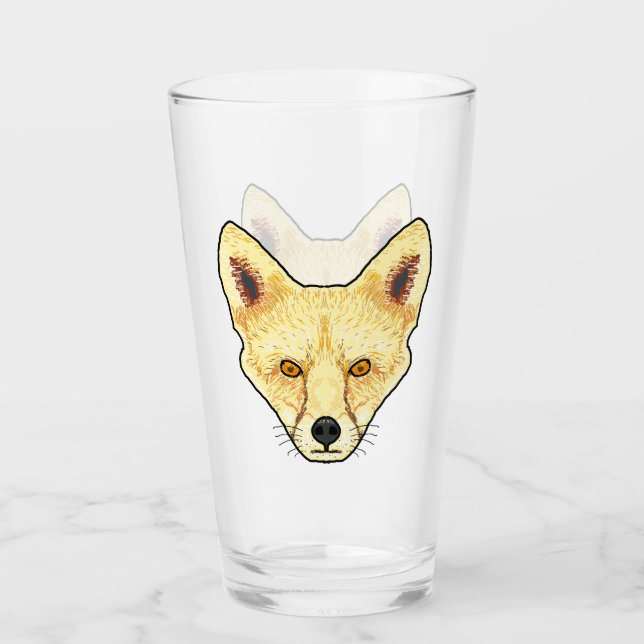 Fox Ansikte Glaskopp (Framsida)