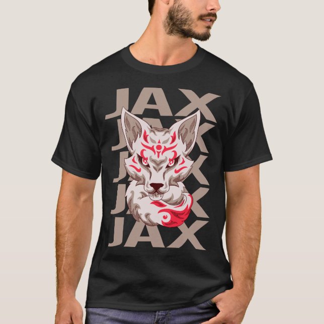 Fox Ansikte - Jax Namn T Shirt (Framsida)