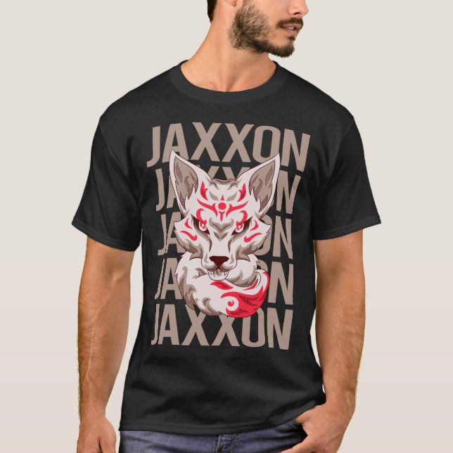 Fox Ansikte - Jaxxon Namn T Shirt (Framsida)