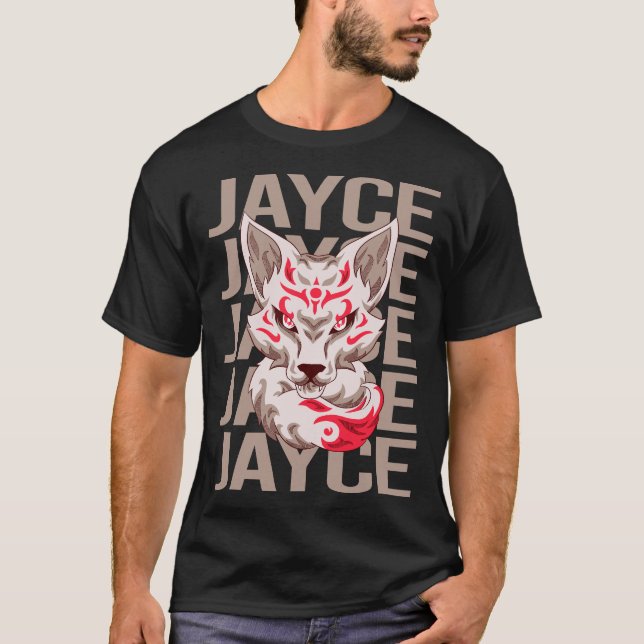 Fox Ansikte - Jayce Namn T Shirt (Framsida)
