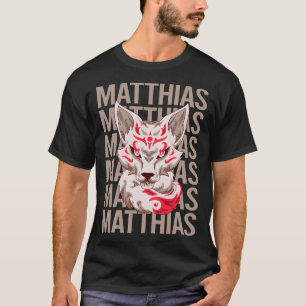 Fox Ansikte - Matthias Namn T Shirt