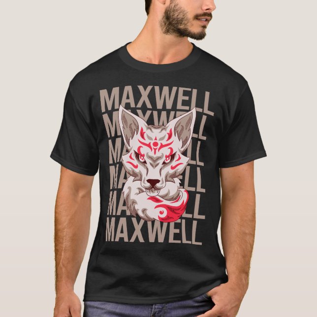 Fox Ansikte - Maxwell Namn T Shirt (Framsida)