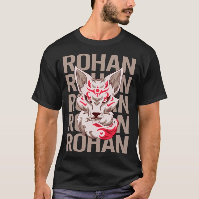 Fox Ansikte - Rohan Namn T Shirt (Framsida)