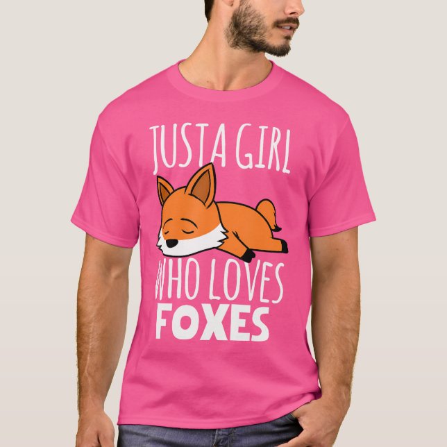 Fox är bara en flicka som Kärlek Foxar T Shirt (Framsida)